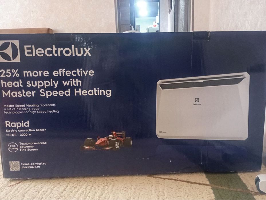 Продается новый обогреватель Электролюкс в коробке с документами