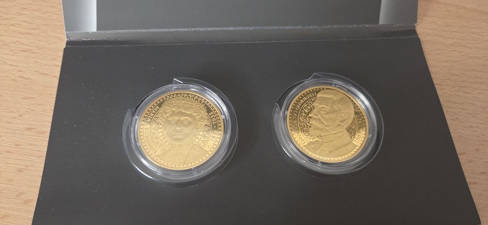 2 monede Regele Ferdinand I si Regina Maria
