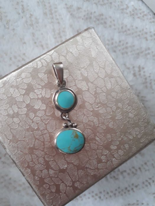 Pandativ argint si inel Navajo turcoaz