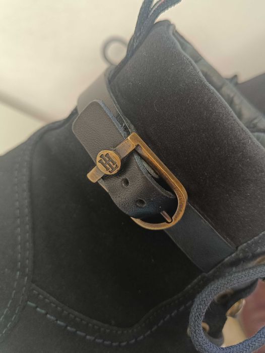 Ghete lace up 39.5 40 suede Tommy Hilfiger piele naturala moale