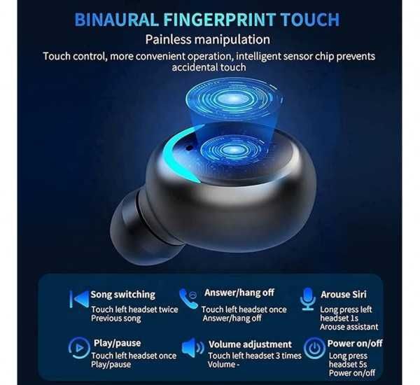 Слушалки тапи BTH-F9, блутуут, handsfree, тъчконтрол, дигитален