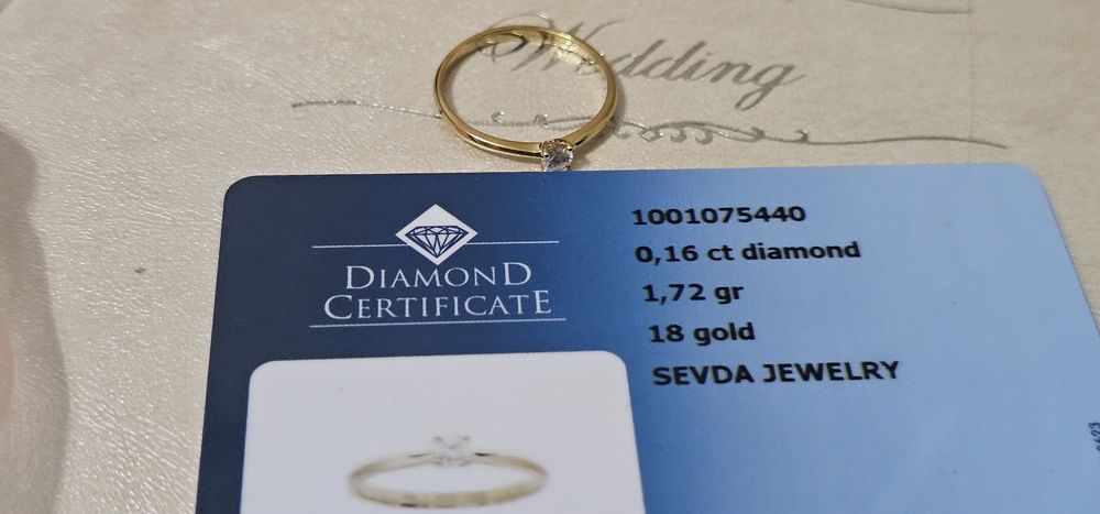 Inel logodna 18k cu diamant