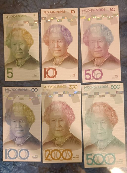 Set 6 bancnote Lire Redonda Elisabeta