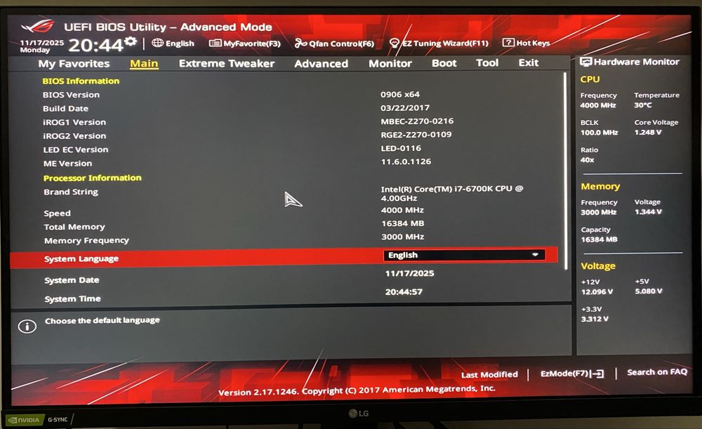 Asus Maximus IX APEX Z270 ROG