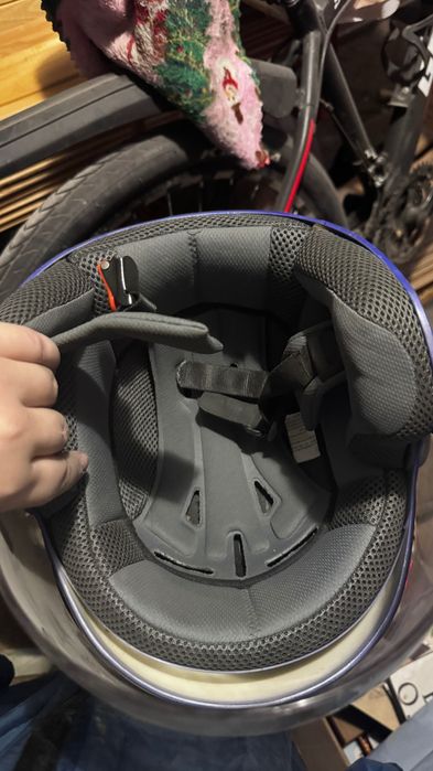 Шлем синий, для мопеда, электро скутера