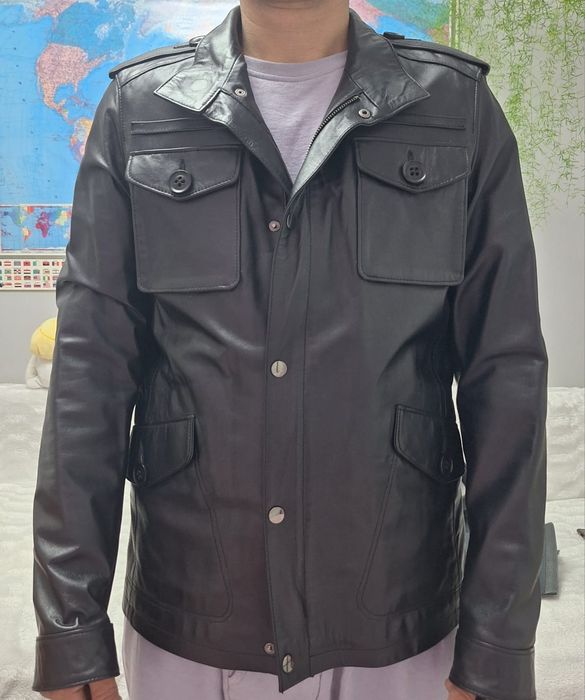 Кожаная куртка размер 48