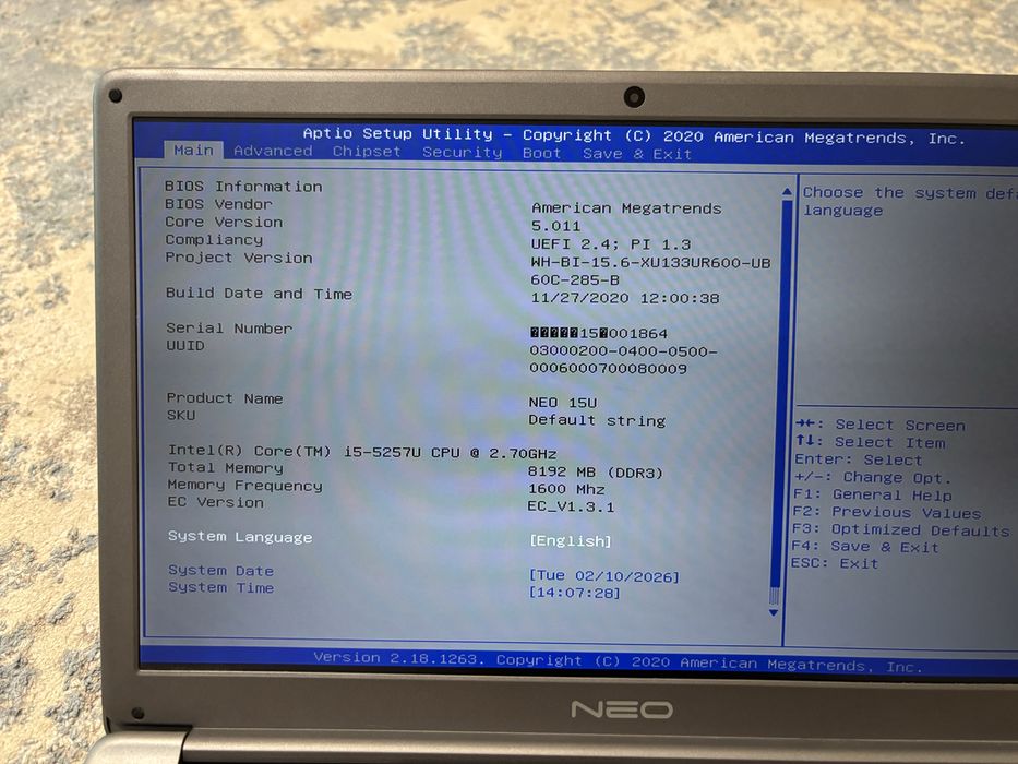 Продам ноутбук neo