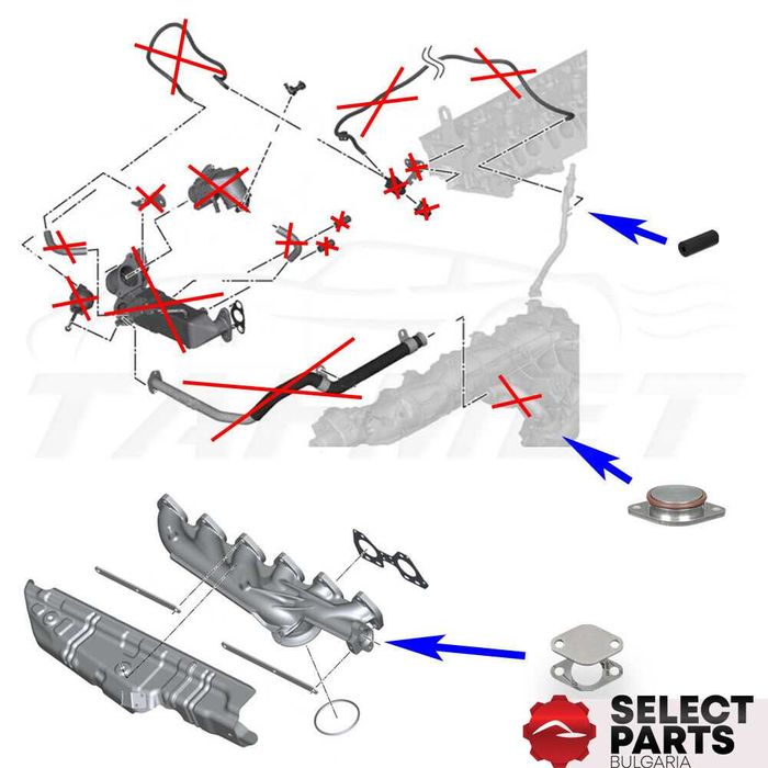 EGR Delete ЕГР заместител и охладител BMW N47 N47S N57 N57S