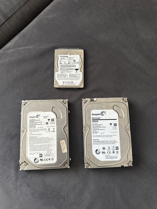 Harddisk 3 TB seagate + Hdd seagate 250 gb + hdd laptop toshiba 500 gb