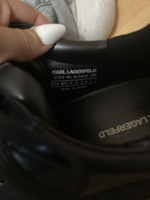 Sneakers Karl Lagerfeld Kapri Ikonici Negri – Noi, Neprobați, Pachet Complet