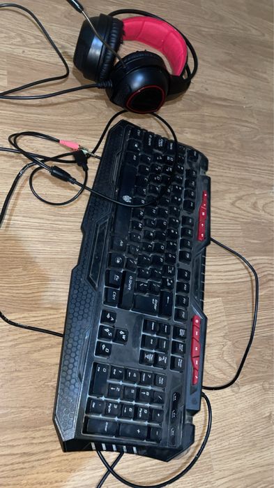 Vand set tastaura+casti lupus