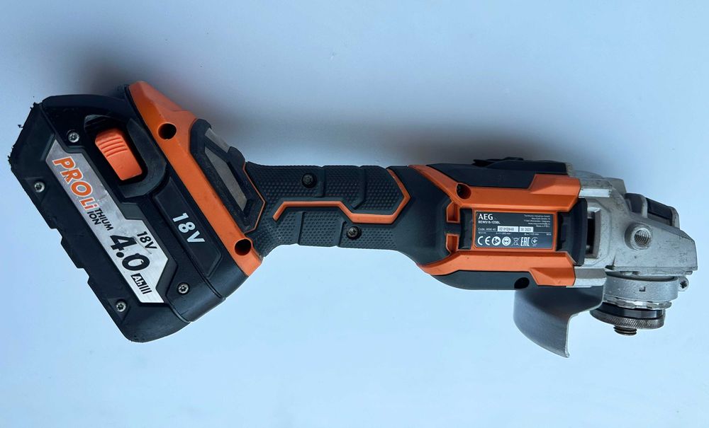 AEG BEWS 18-125BL - Акумулаторен безчетков ъглошлайф 2023г.