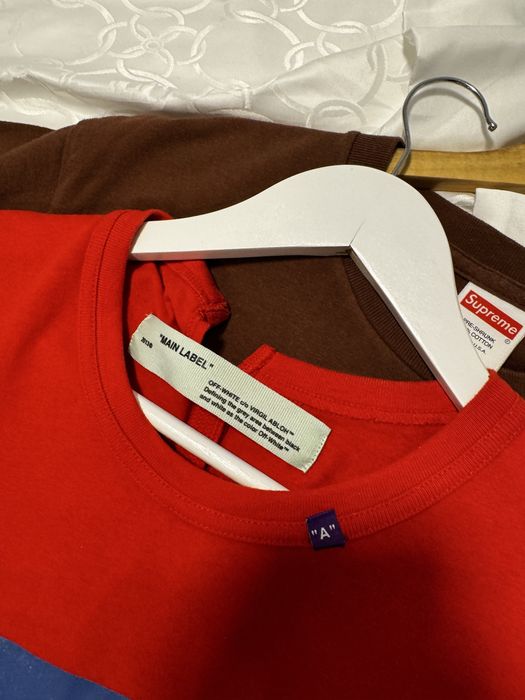 OFF WHITE business casual tee rosu