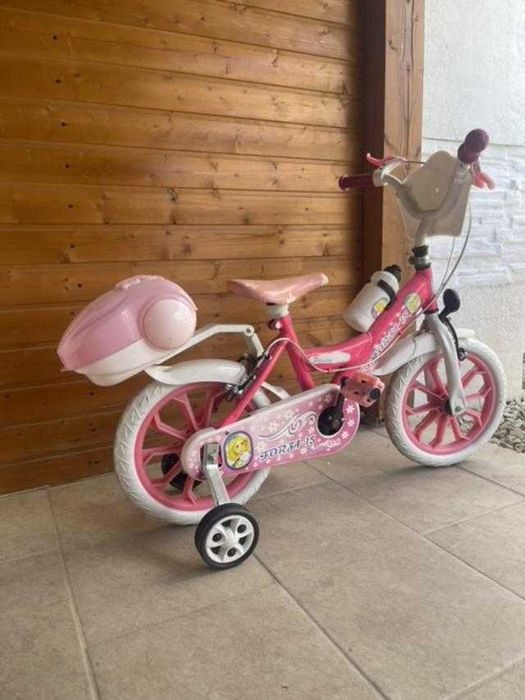 Bicicleta copii 15", roz, varsta 4-6 ani