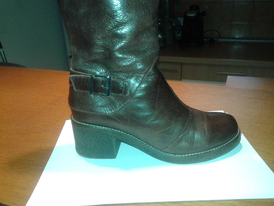 Дамски високи зимни  ботуши - естествена кожа