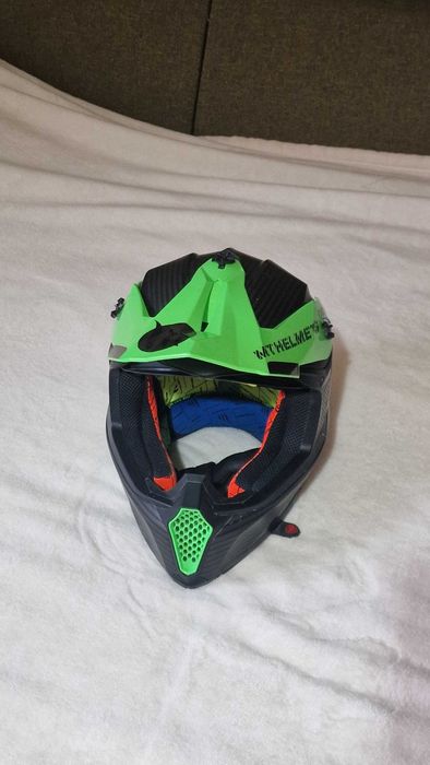 Casca Moto Enduro Falcon System D6 Matt Fluor Green -marimea M