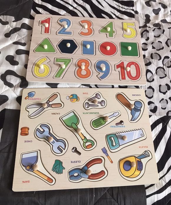 Set puzzle lemn pentru copii