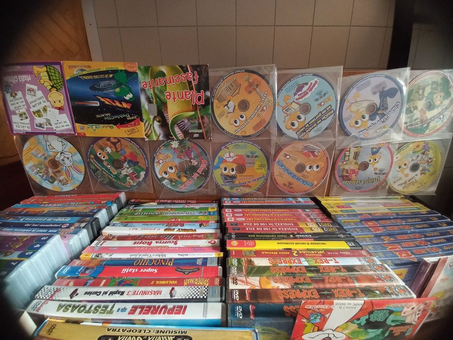 Mega-Pachet 87 DVD-uri și CD-uri Interactive Copii – Desene Animate, Povești și Jocuri Educative