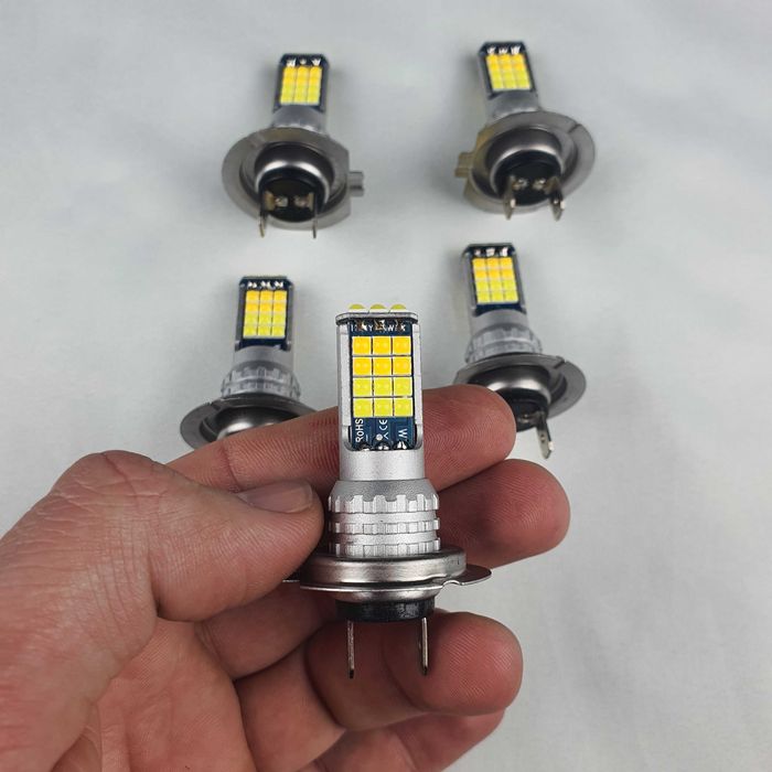 Set 5 Buc-Faza Scurta-Lunga-BEC LED H7-6000Lm-BICOLOR:3000k/6000K-ATV