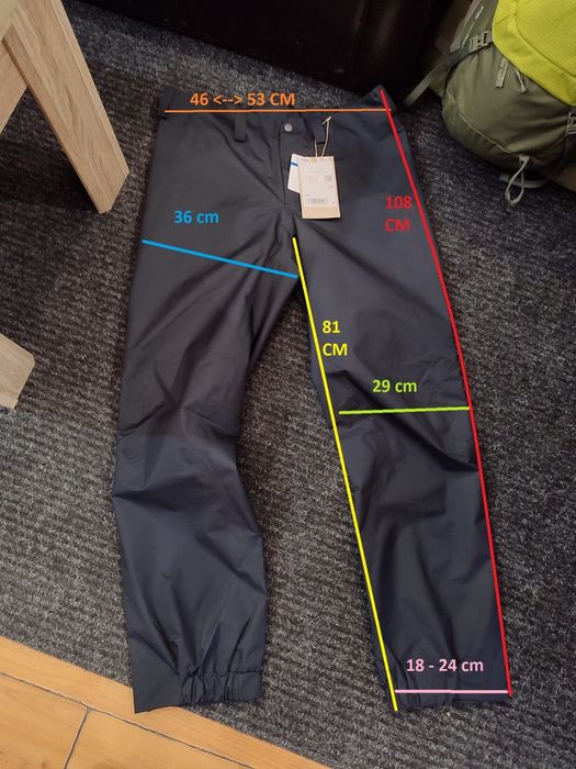 Suprapantaloni impermeabili Bergans Letto Full Zip - L de femei