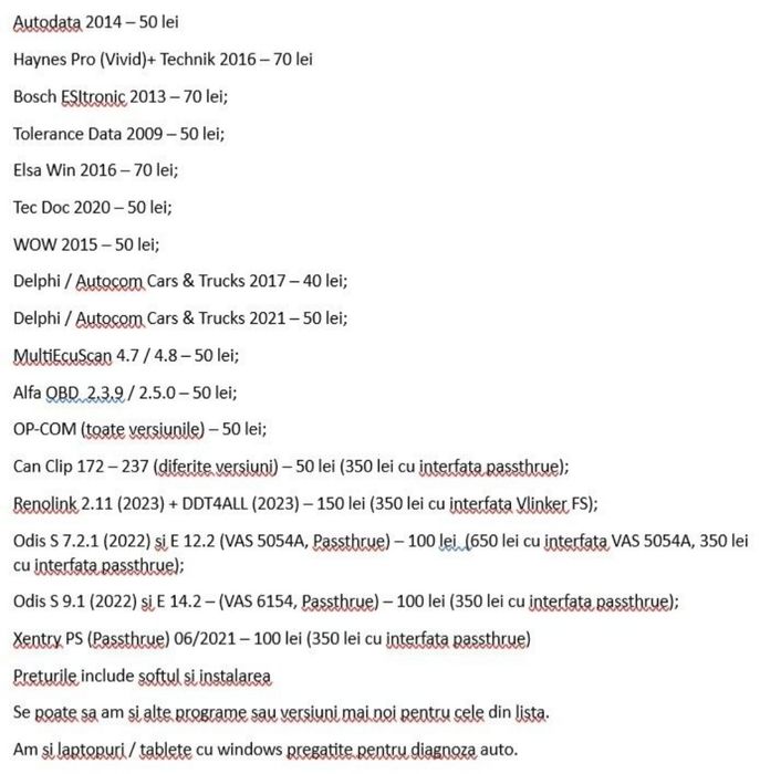 Laptop Dell cu prograne diagnoza auto