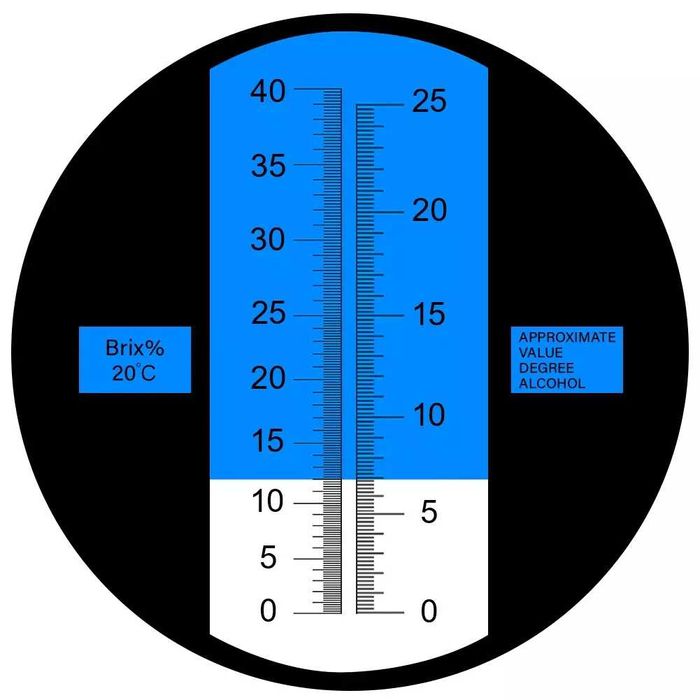 Рефрактометър за вино и ракия - 2 в 1 или спиртомер 0-80 %