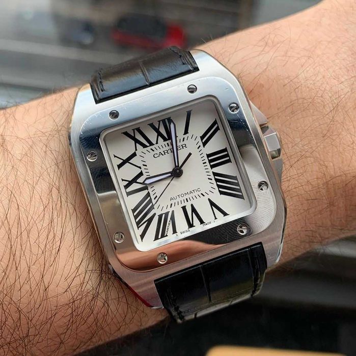 cartier santos 100xl кожа