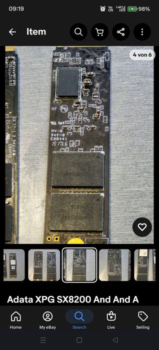 Ssd nvme 1tb, 2 bucăți defecte Adata și Aorus