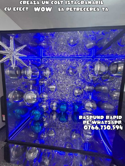 Cabina oglinda party Photocorner nunta/majorat Decor foto petrecere