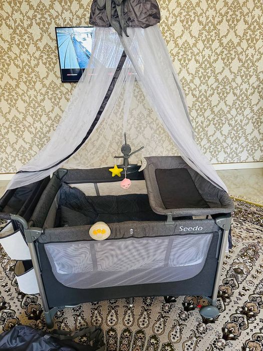 Детская кровать, лулка и манеж. 3 в одном