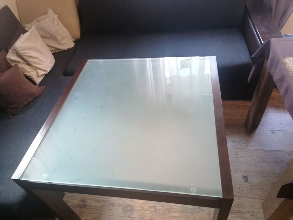 Трапеза маса стъклен плод