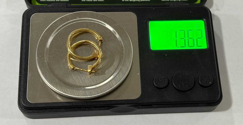 Златни обеци 1.36 грама 14к