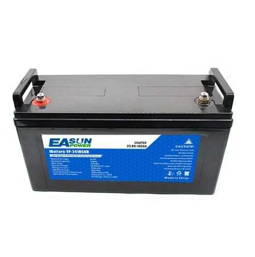 Baterie Easun LiFePO4, capacitate 24V,100 Ah, protectie IP65, 24 V-100