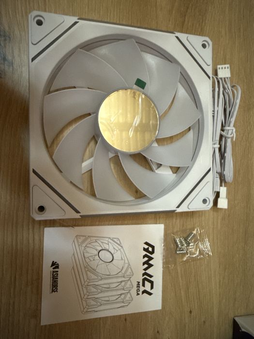Ventilator Cooler PC Desktop Carcasa Calculator AsiaHorse AMICI Mega 140mm ARGB PWM 1800RPM 89CFM Infinity Mirror Black White Reverse Gaming Open Box
