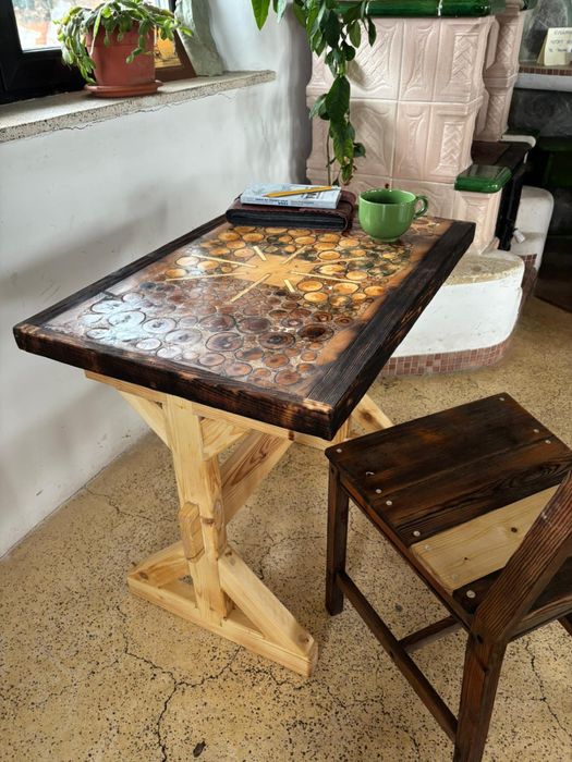 Masuta cafea rondele nuc, mar si gutui