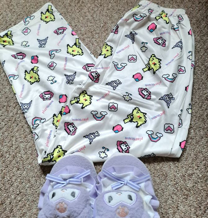Pantaloni pijamale kuromi sanrio pantaloni de casă subțiri sanrio