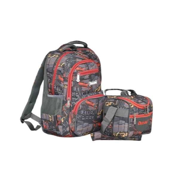 Комплект раница и чанта за храна Mercado Trade, За момче, Червен