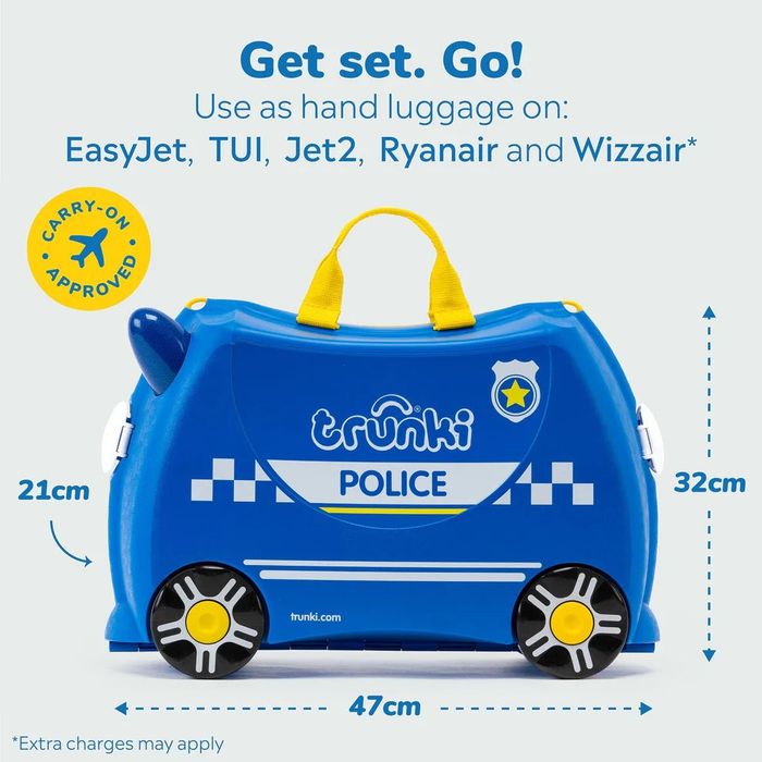 Детски Куфар Percy Police Car Trunki неизползван