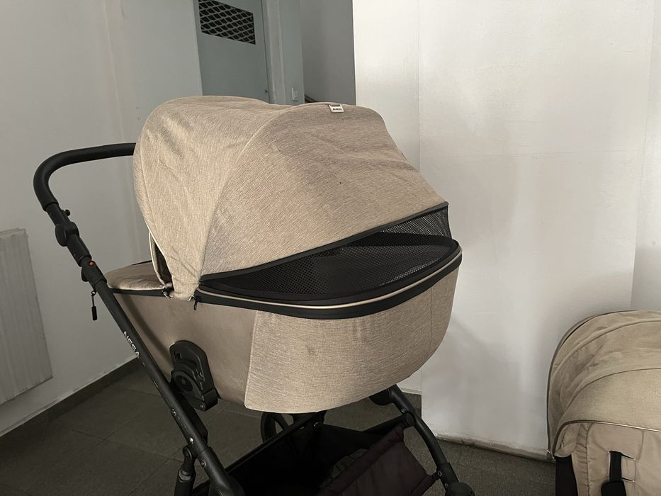 Бебешка количка 2 в 1 Riko Nesa (цвят Pearl Pink / Beige)