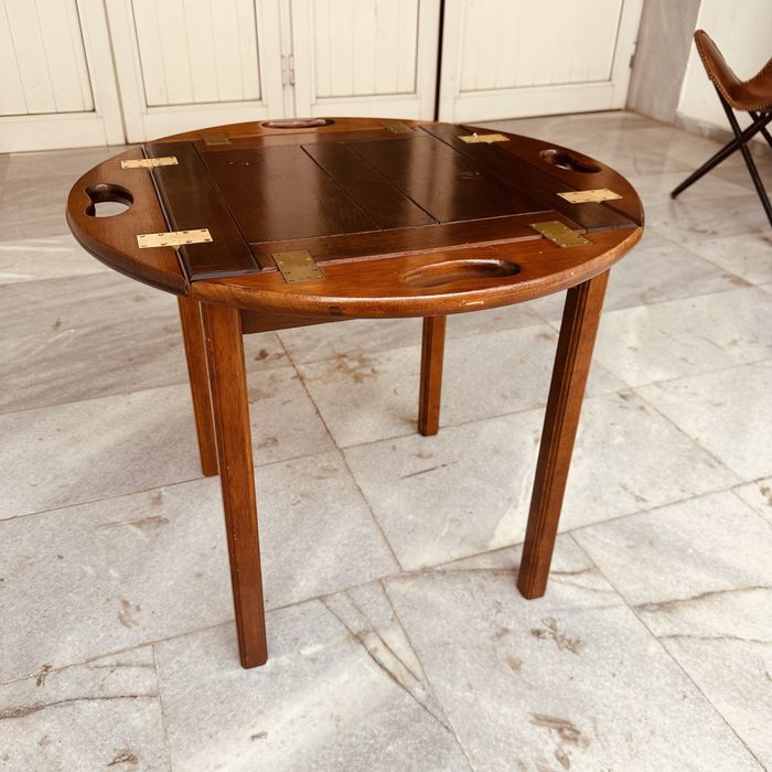 Масичка с поднос / Butler’s Tray Table – дърво и месинг