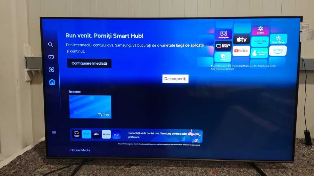 Smart TV Samsung QLED 55Q60D 138 cm 4K Ultra HD Dual LED Model 2024/2025 Garantie 6 Luni (Defect Ecran - Umbră Partea Stângă)