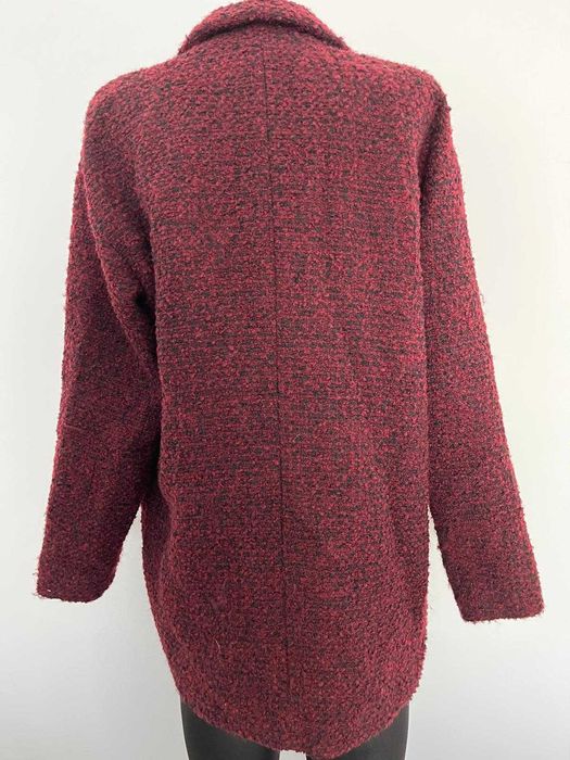 Palton Vero Moda tip bouclé, bordo, L