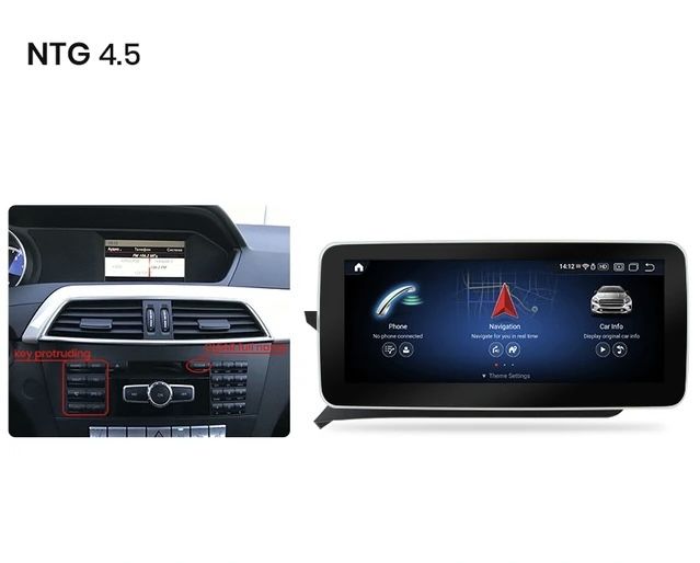 Navigatie Android  Mercedes C-Class W204  , Carplay Wireless