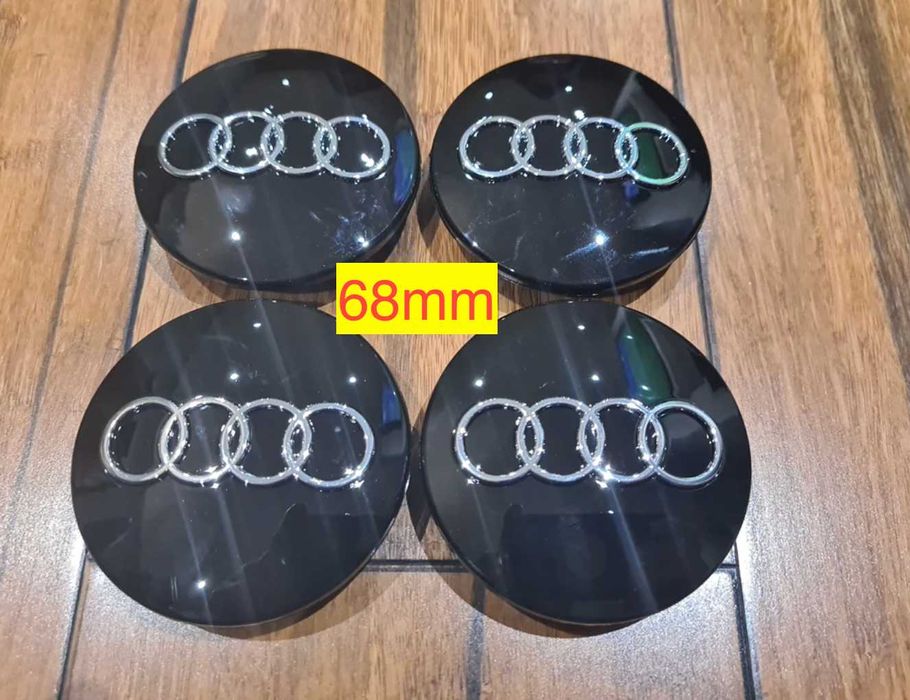 68мм Ауди Капачки за Джанти - Сиви и Черни - 8D0601170