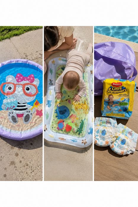Set piscină Intex + saltea cu apă + 8 Huggies – 50 lei