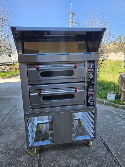 Фурна Печка за Закуски Пици Хляб Трифазна Нова  4бр. Тави 60/40см.