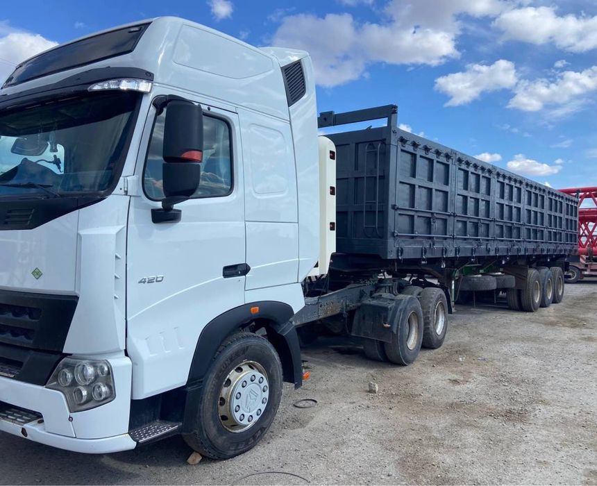 А7 HOWO тягач 2023 йил 100 тонна прицеп