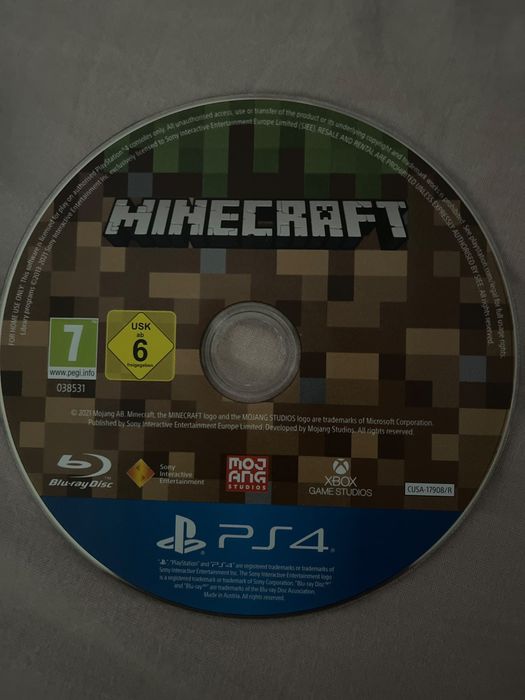 Cd ps4 minecraft cu skinuri si harti CA NOU