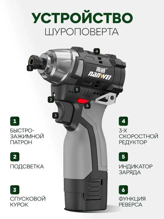 Импульсный Винтоверт (Импакт) Nanwei