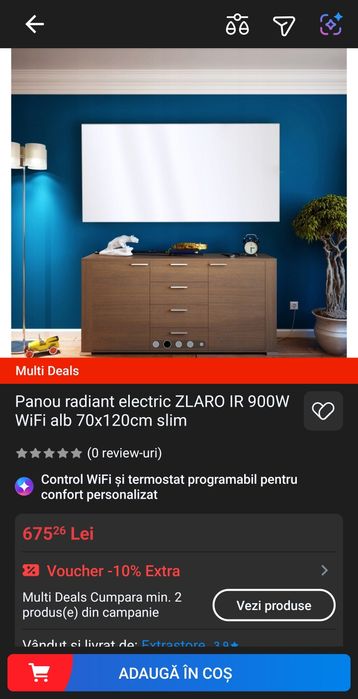 Panouri radiante 900W.